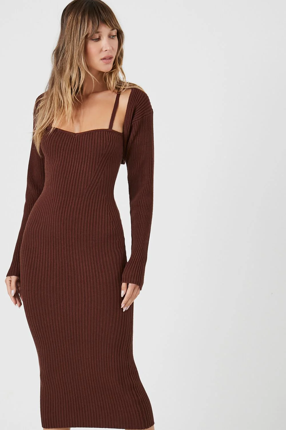 Shrug & Sweater Cami Dress Set - Image 4