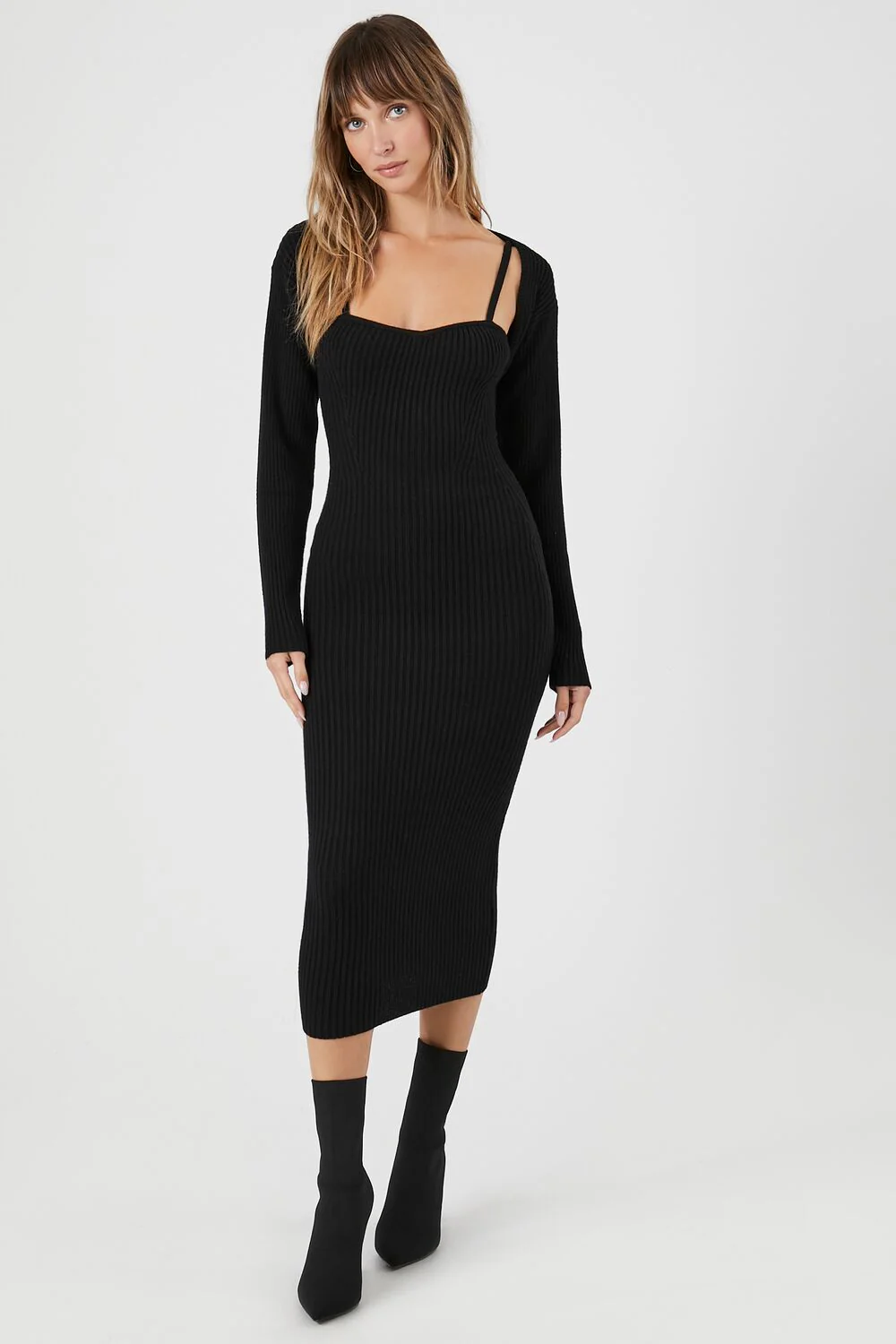 Shrug & Sweater Cami Dress Set - Image 6