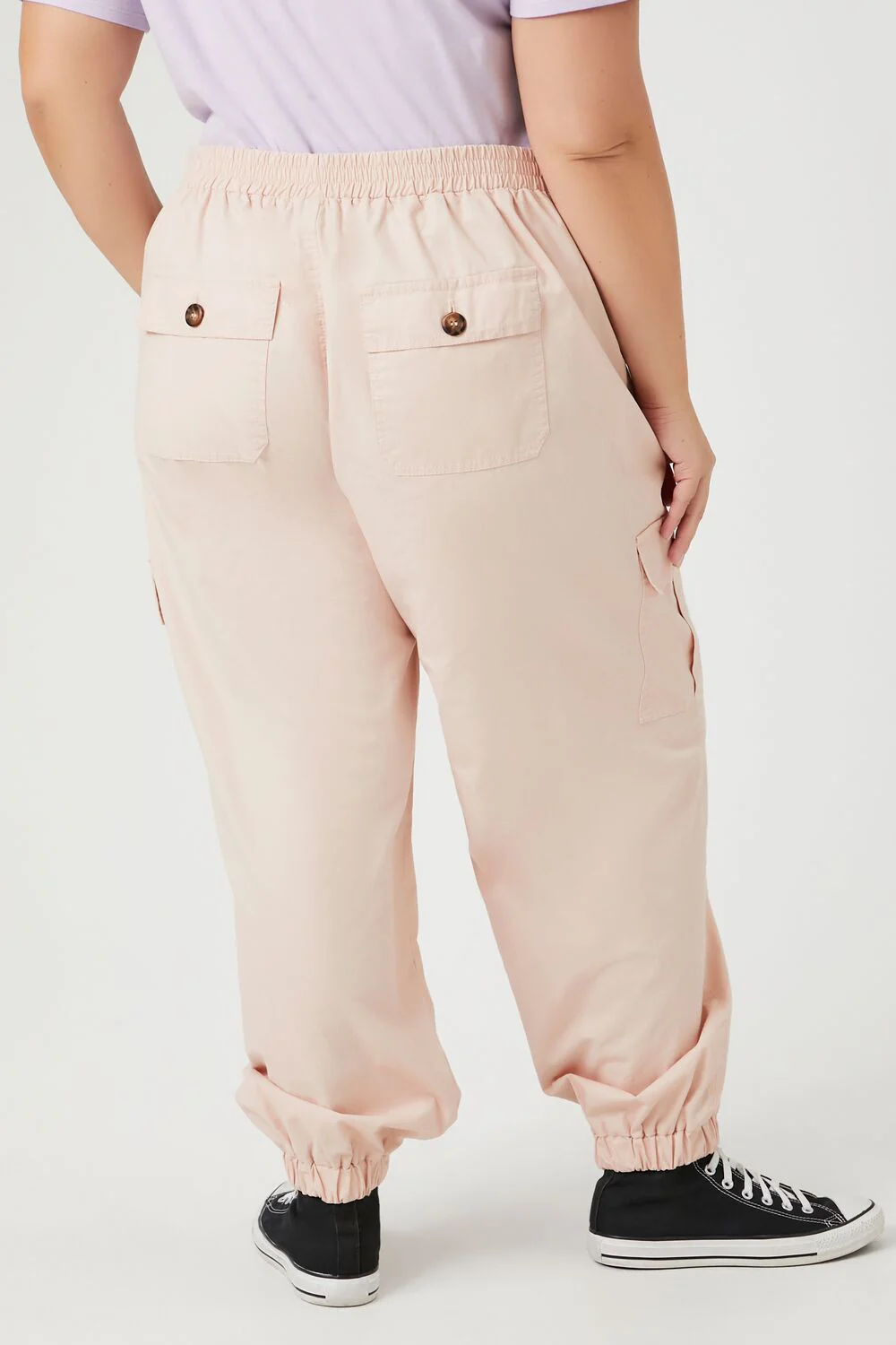 Plus Size Cotton Cargo Joggers - Image 4