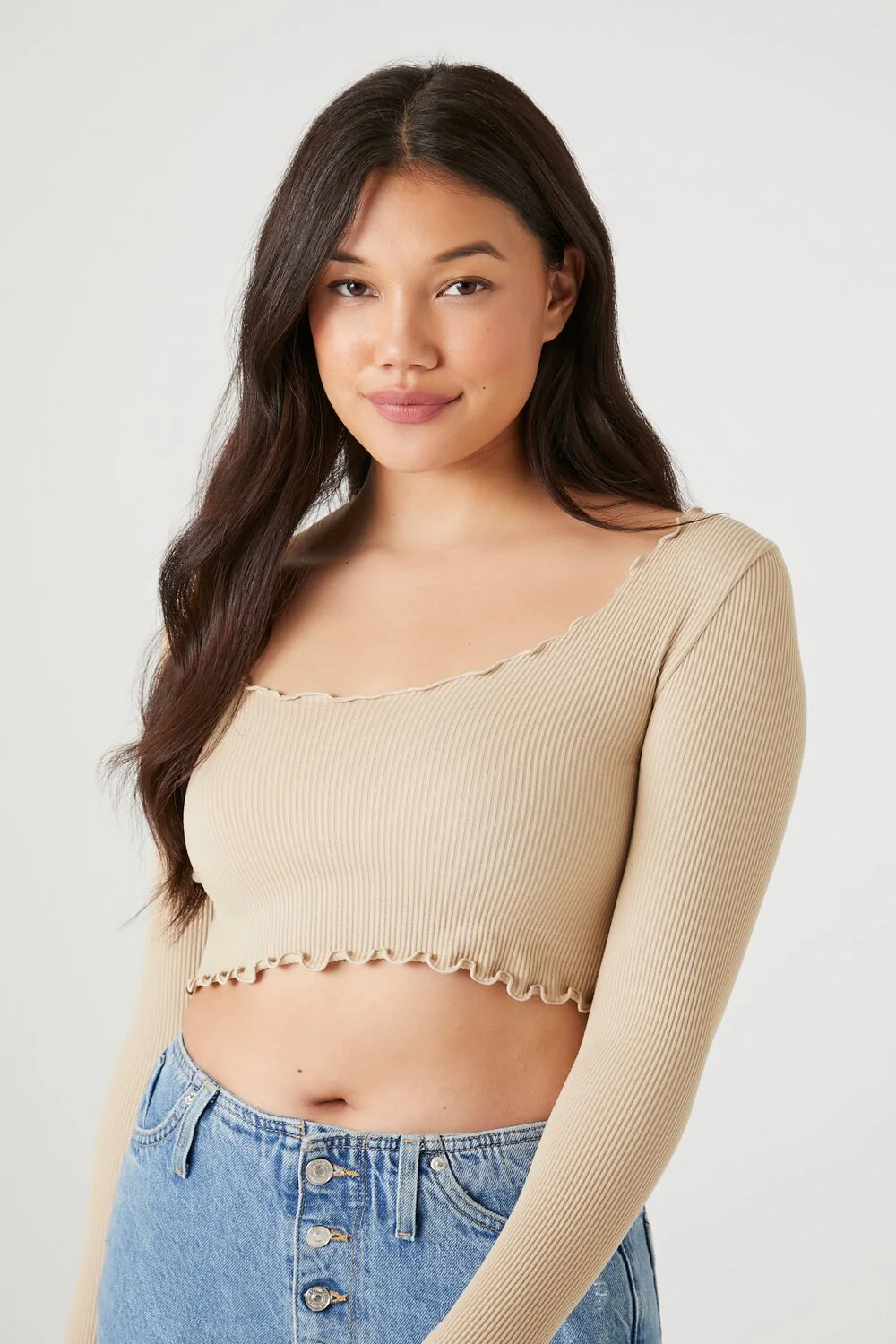 Seamless Lettuce-Edge Crop Top - Image 6