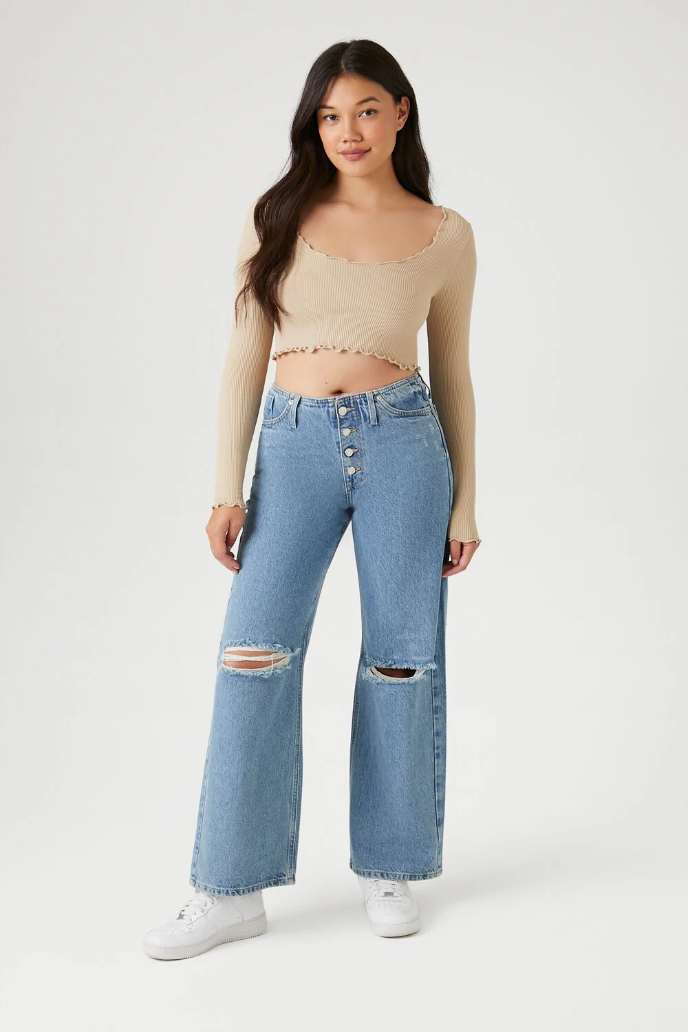 Seamless Lettuce-Edge Crop Top - Image 9