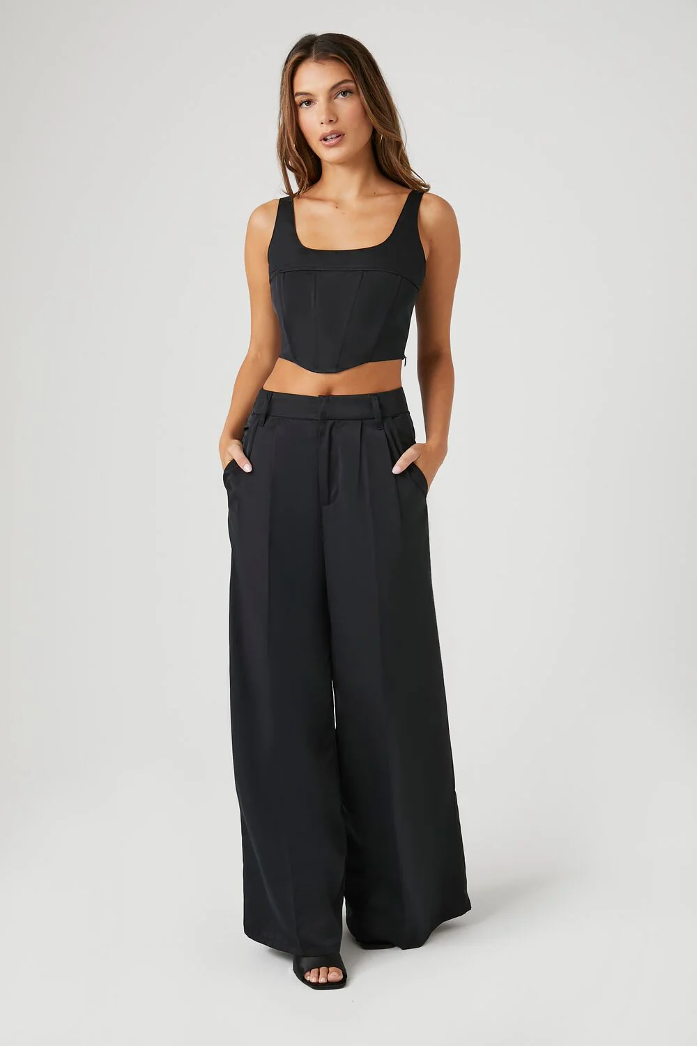 Lace-Up Corset Crop Top - Image 4