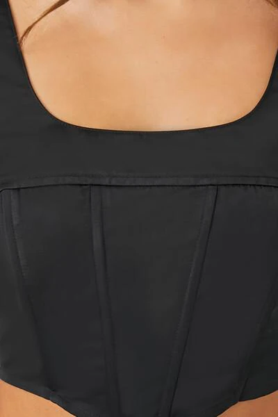 Lace-Up Corset Crop Top - Image 5