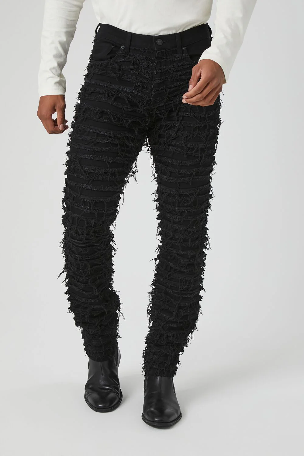 Frayed Stretch-Denim Skinny Jeans - Image 2