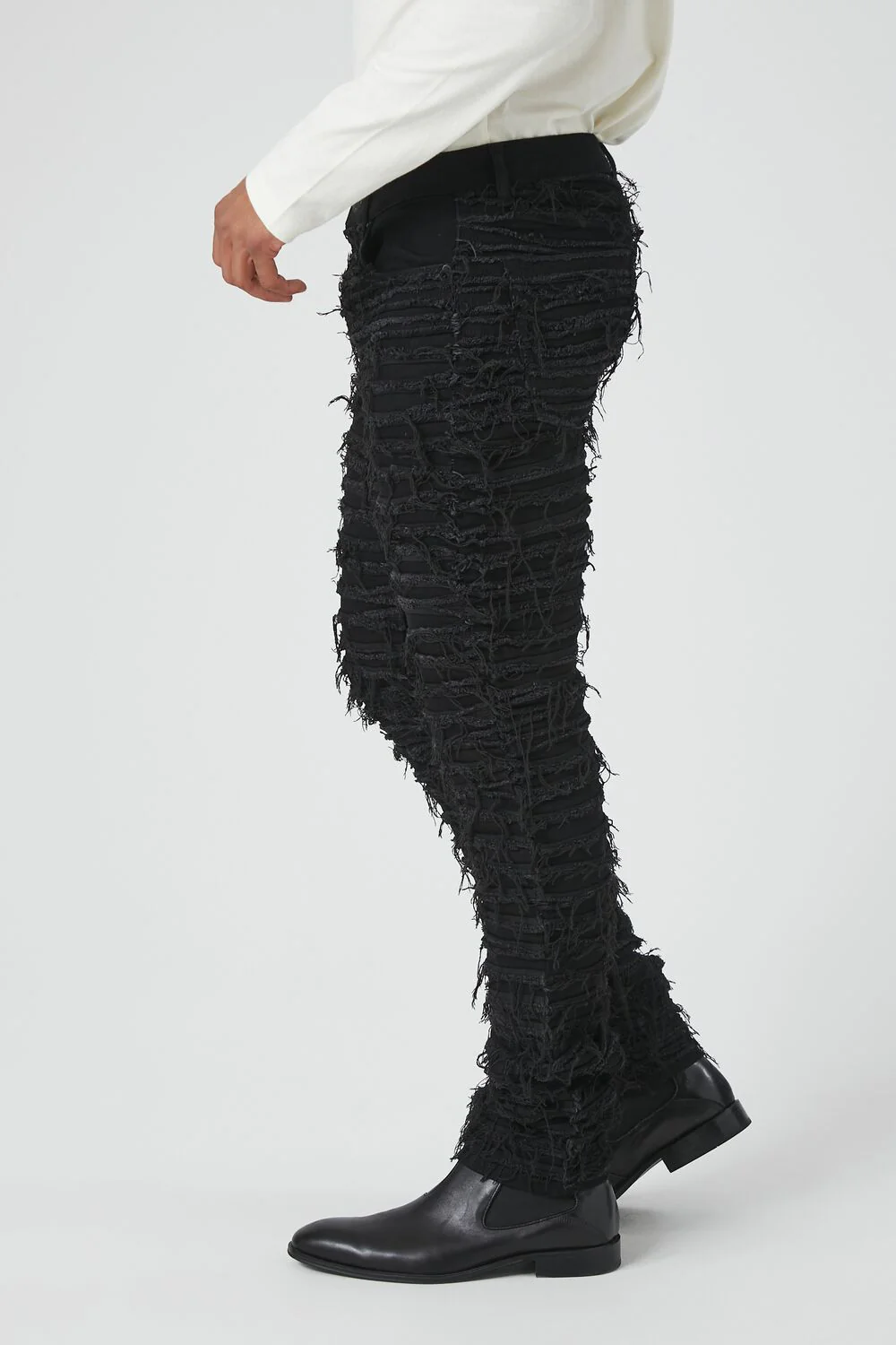 Frayed Stretch-Denim Skinny Jeans - Image 3