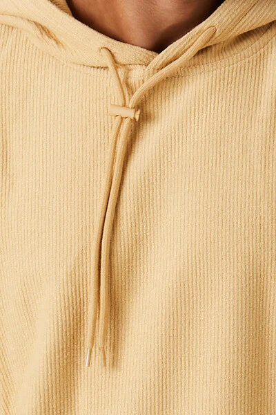 Textured Toggle Drawstring Hoodie - Image 5