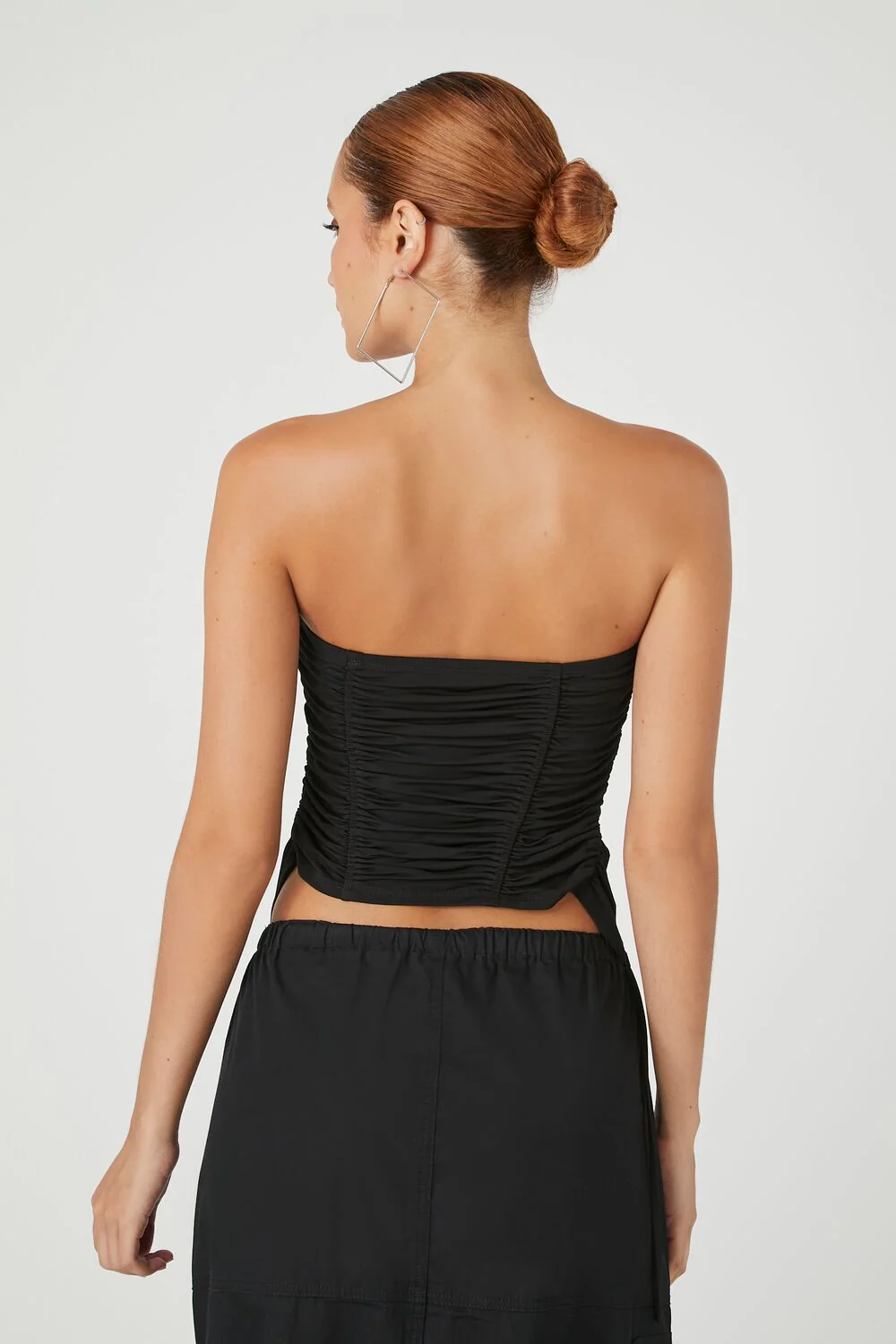 Ruched Drawstring Tube Top - Image 3