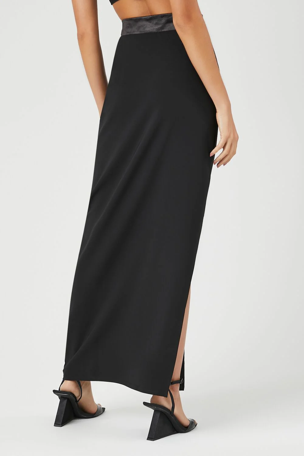 Crepe Slit Maxi Skirt - Image 4