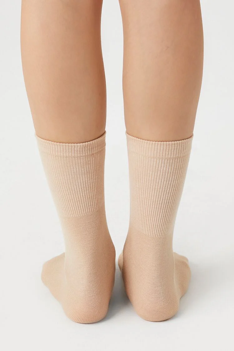 Ribbed-Trim Crew Socks - Image 3