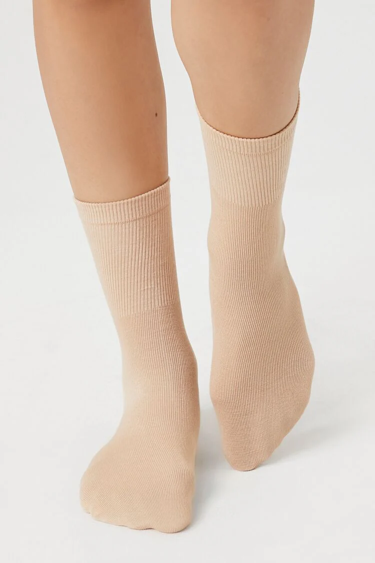Ribbed-Trim Crew Socks - Image 4