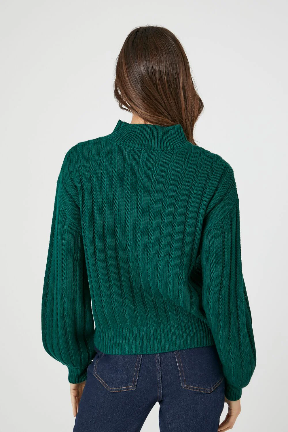 Cable Knit Mock Neck Sweater - Image 3