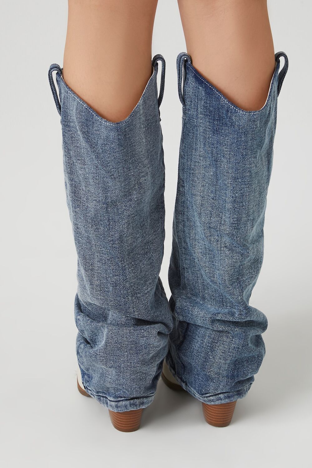 Denim & Faux Leather Boots - Image 3