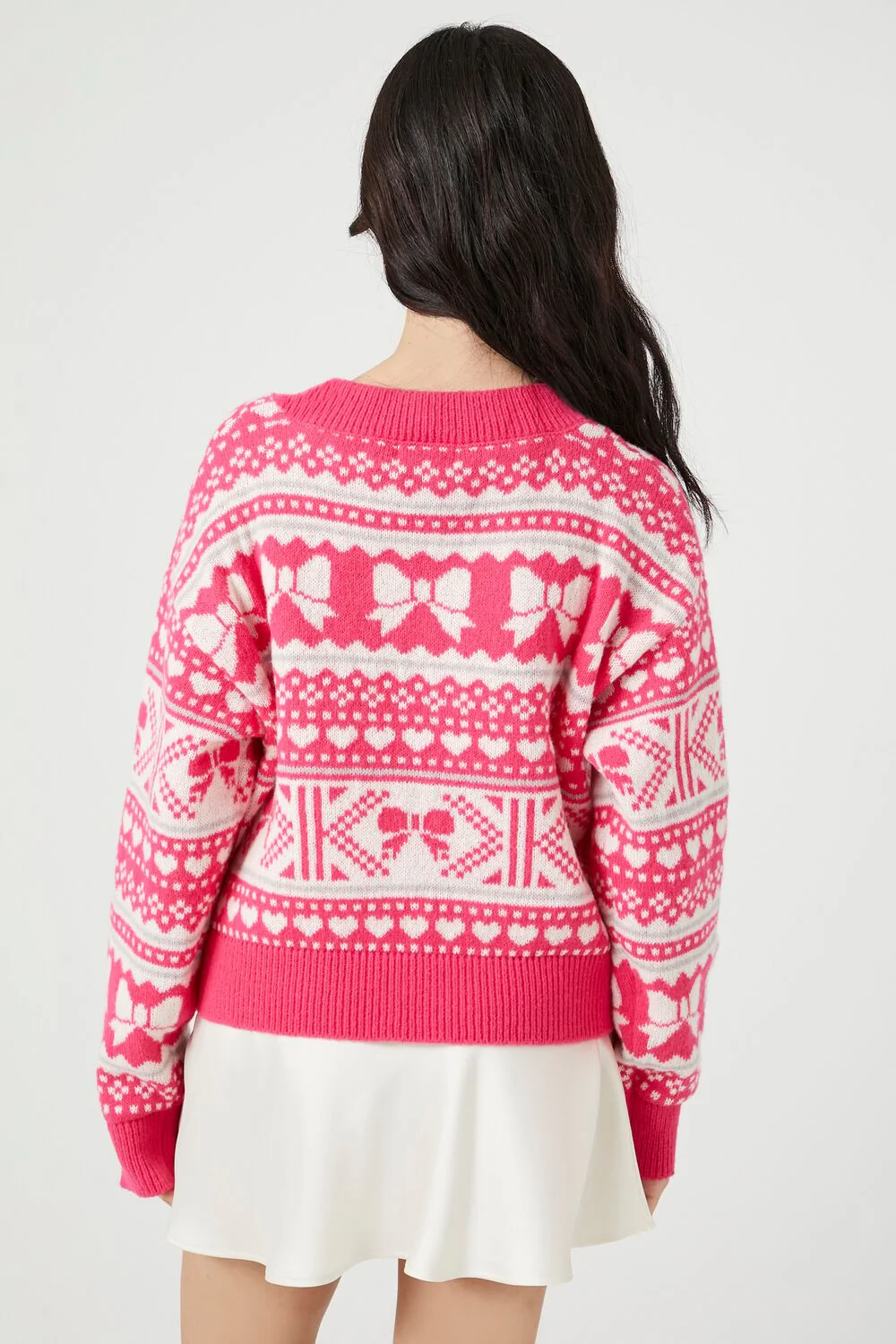 Fair Isle V-Neck Sweater - Image 3