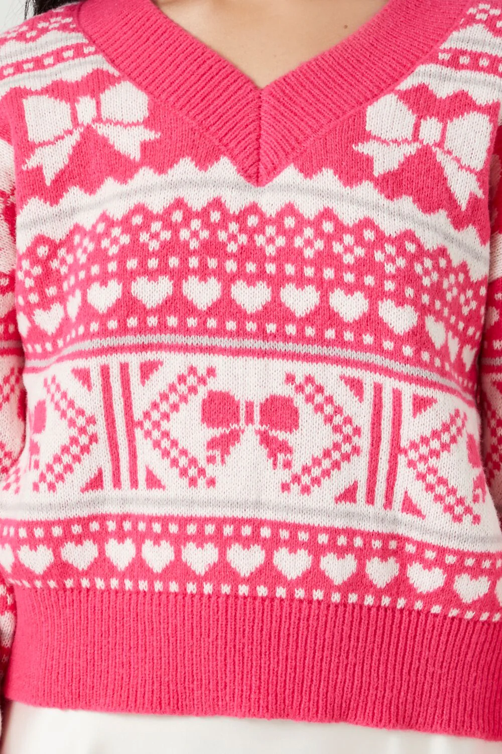 Fair Isle V-Neck Sweater - Image 5