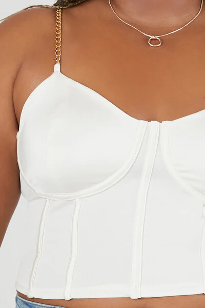 Plus Size Chain-Strap Bustier Cami - Image 5