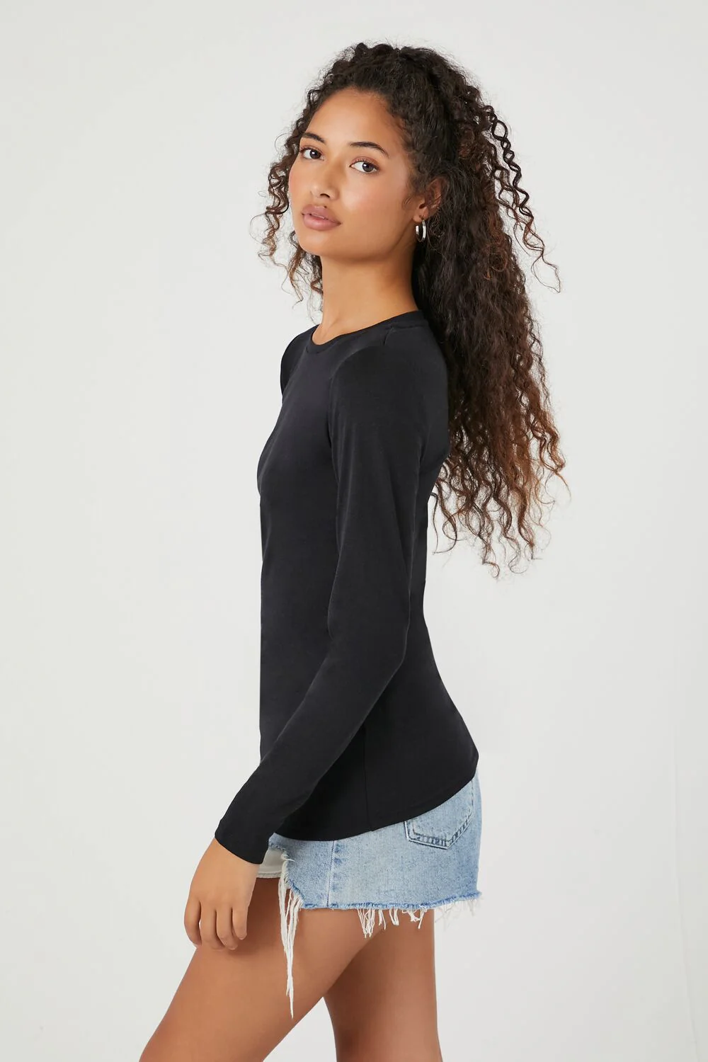 Ribbed Knit Crew Top - Image 2