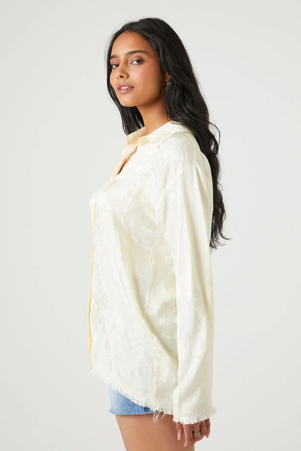 Floral Print Distressed Shirt - Image 2