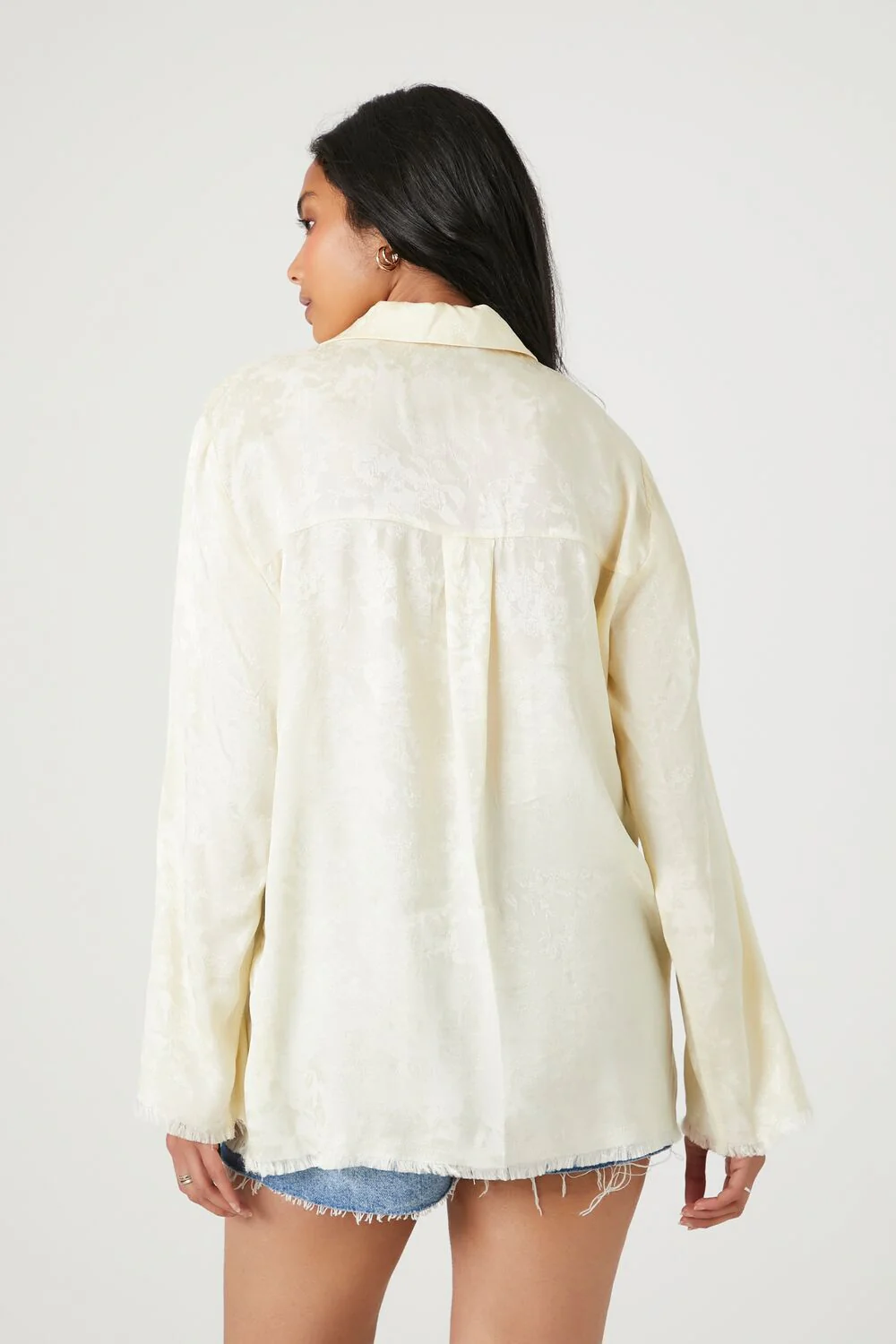 Floral Print Distressed Shirt - Image 3