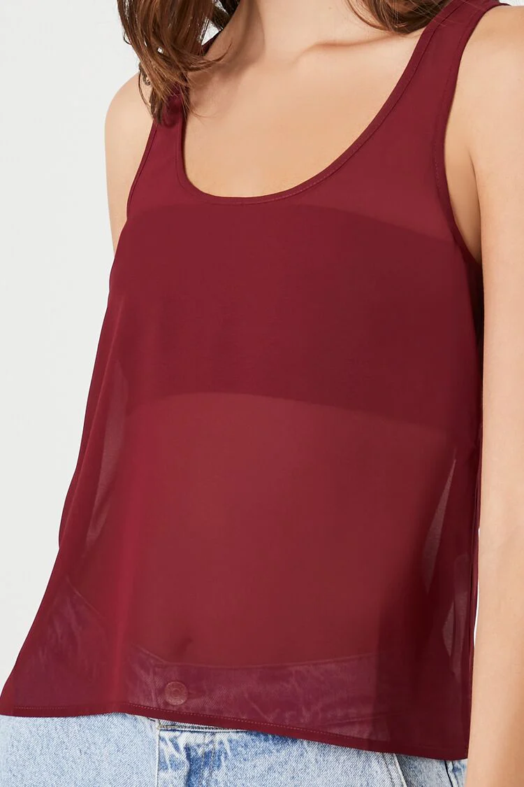 Chiffon Scoop Tank Top - Image 10
