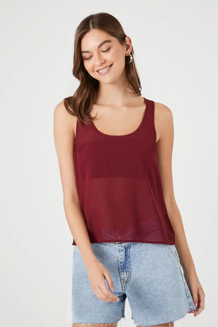 Chiffon Scoop Tank Top - Image 6