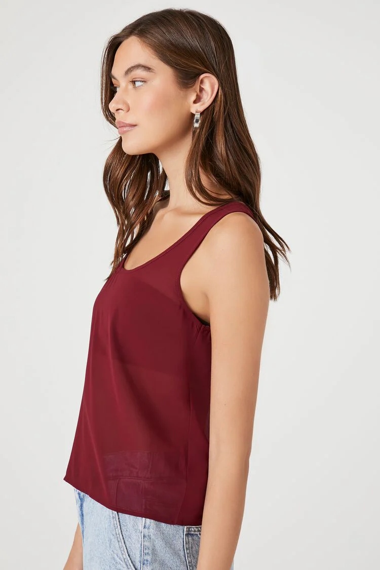Chiffon Scoop Tank Top - Image 7