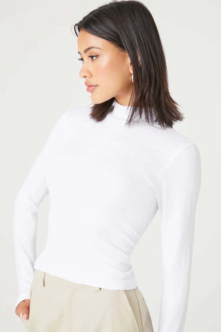 Seamless Mock Neck Top - Image 2