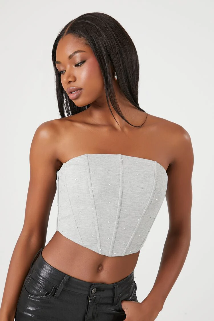 Cropped Corset Tube Top - Image 6