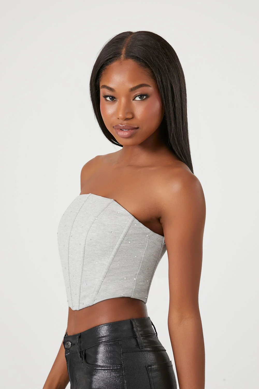 Cropped Corset Tube Top - Image 7