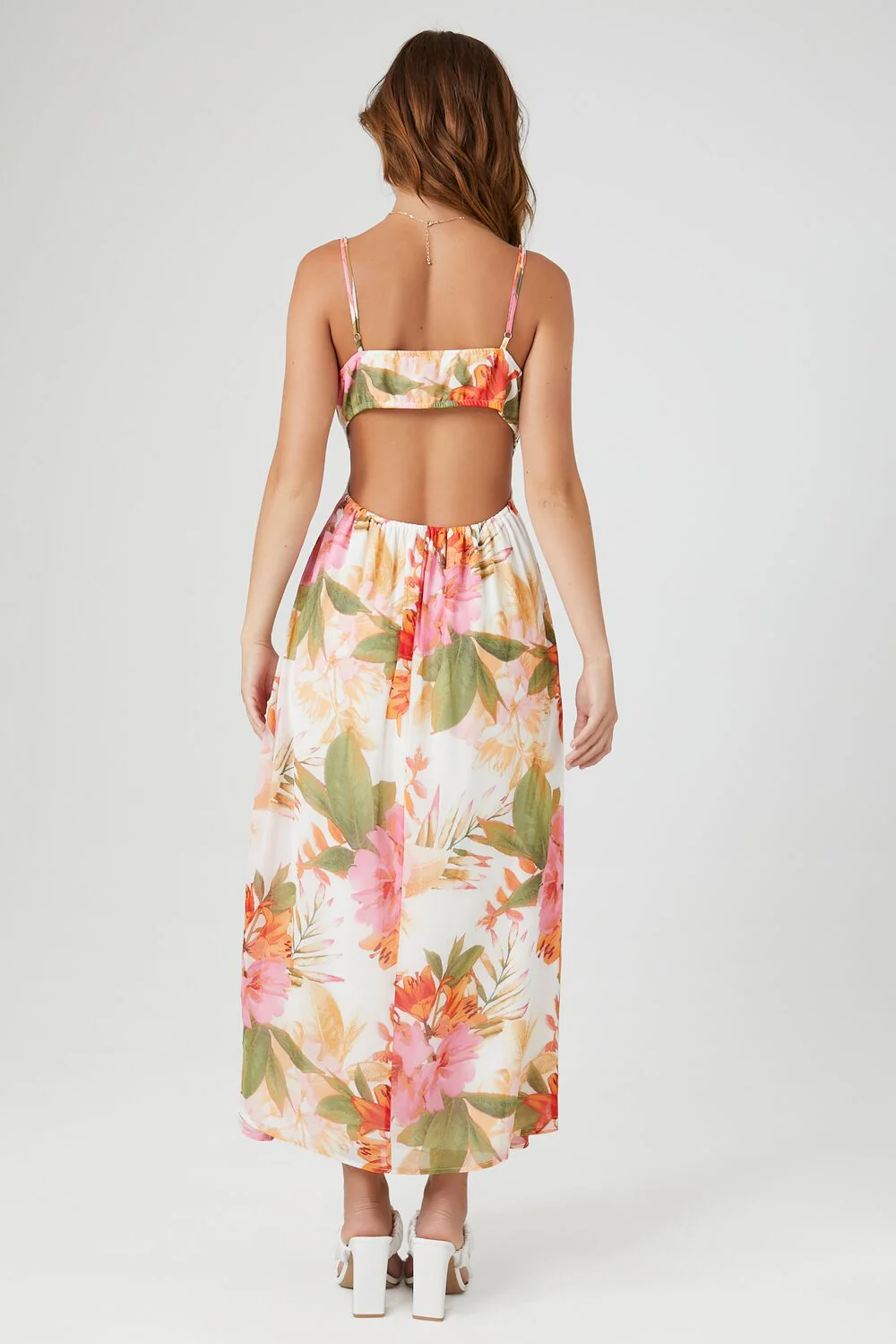 Chiffon Floral Print Midi Dress - Image 3