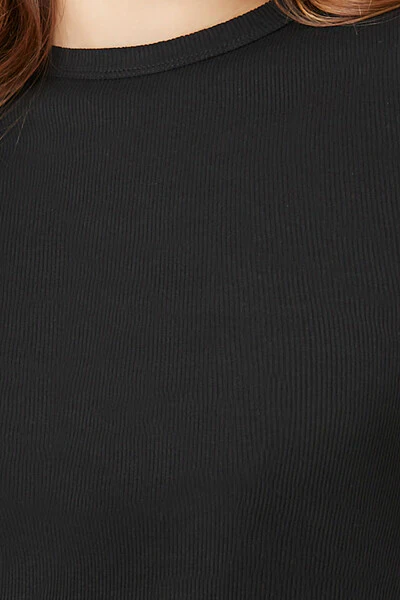 Cropped Rib-Knit Tee - Image 5