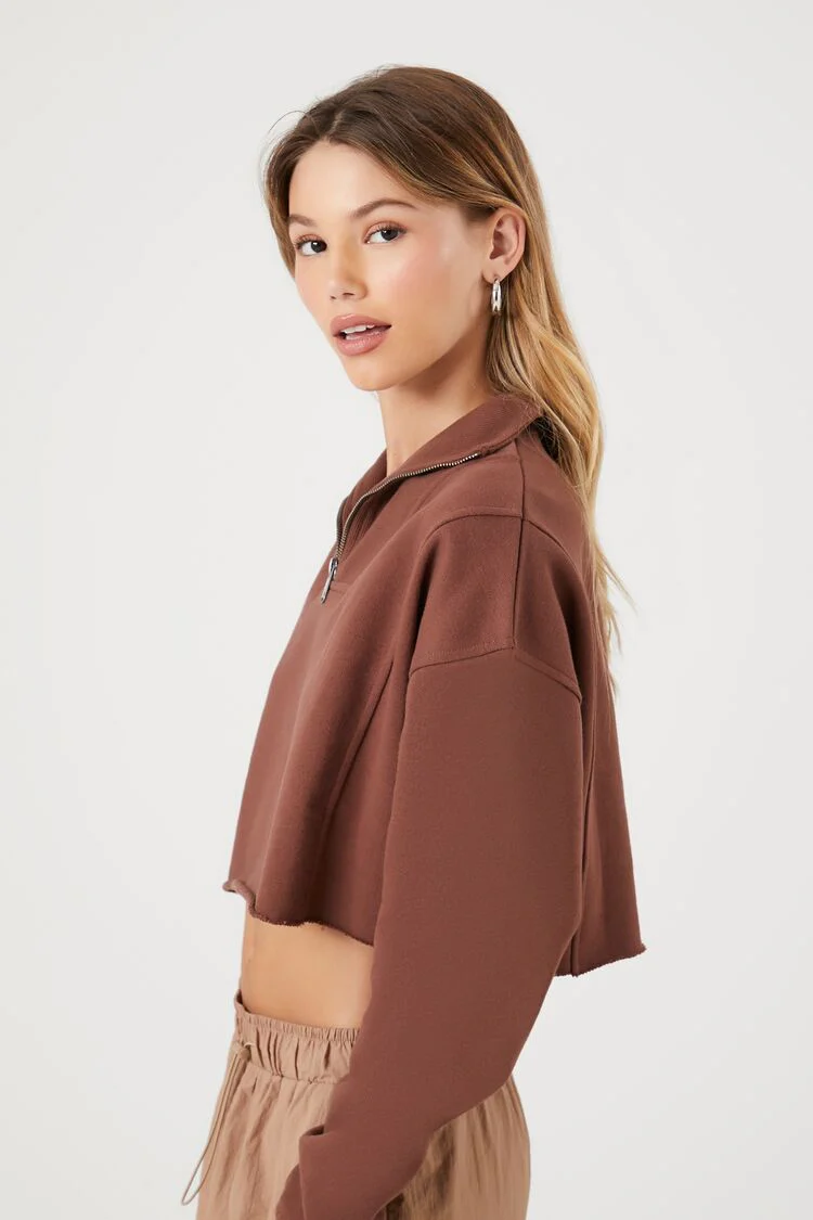 Half-Zip Cropped Pullover - Image 2