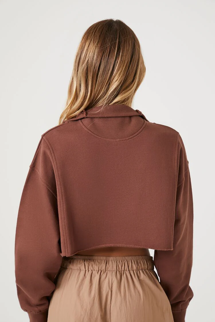 Half-Zip Cropped Pullover - Image 3