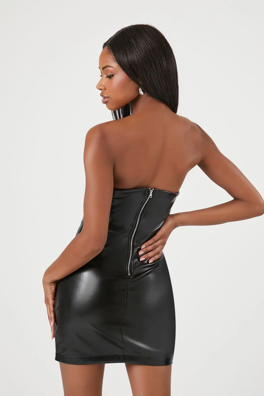 Faux Leather Mini Tube Dress - Image 3