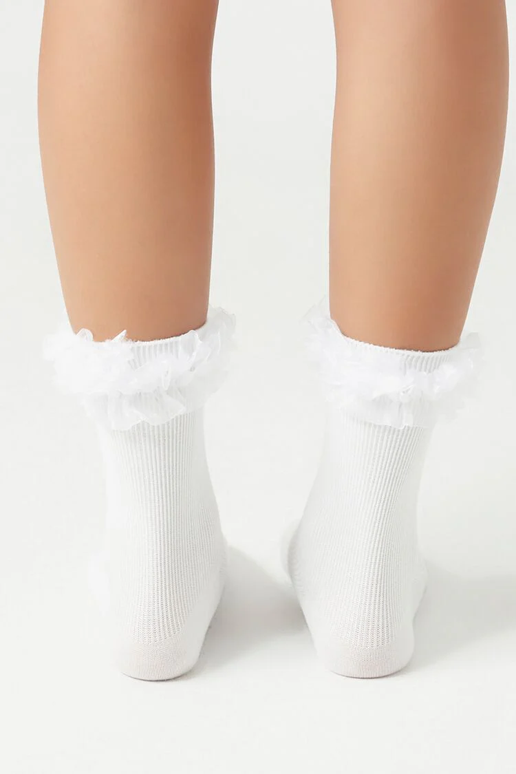 Ruffle-Trim Crew Socks - Image 3