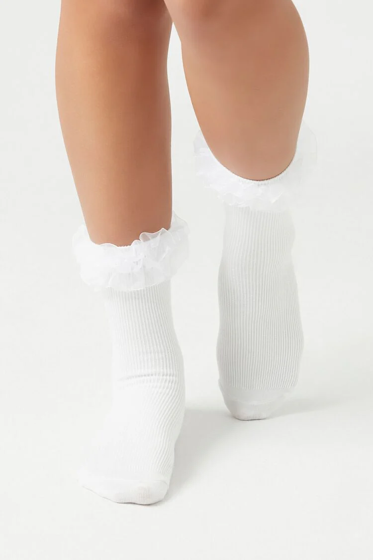 Ruffle-Trim Crew Socks - Image 4