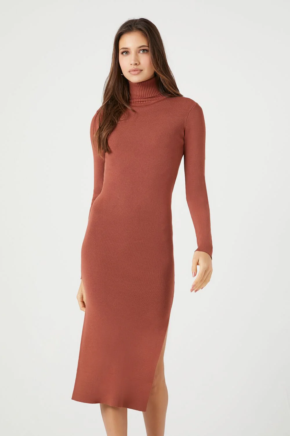 Turtleneck Midi Sweater Dress - Image 2
