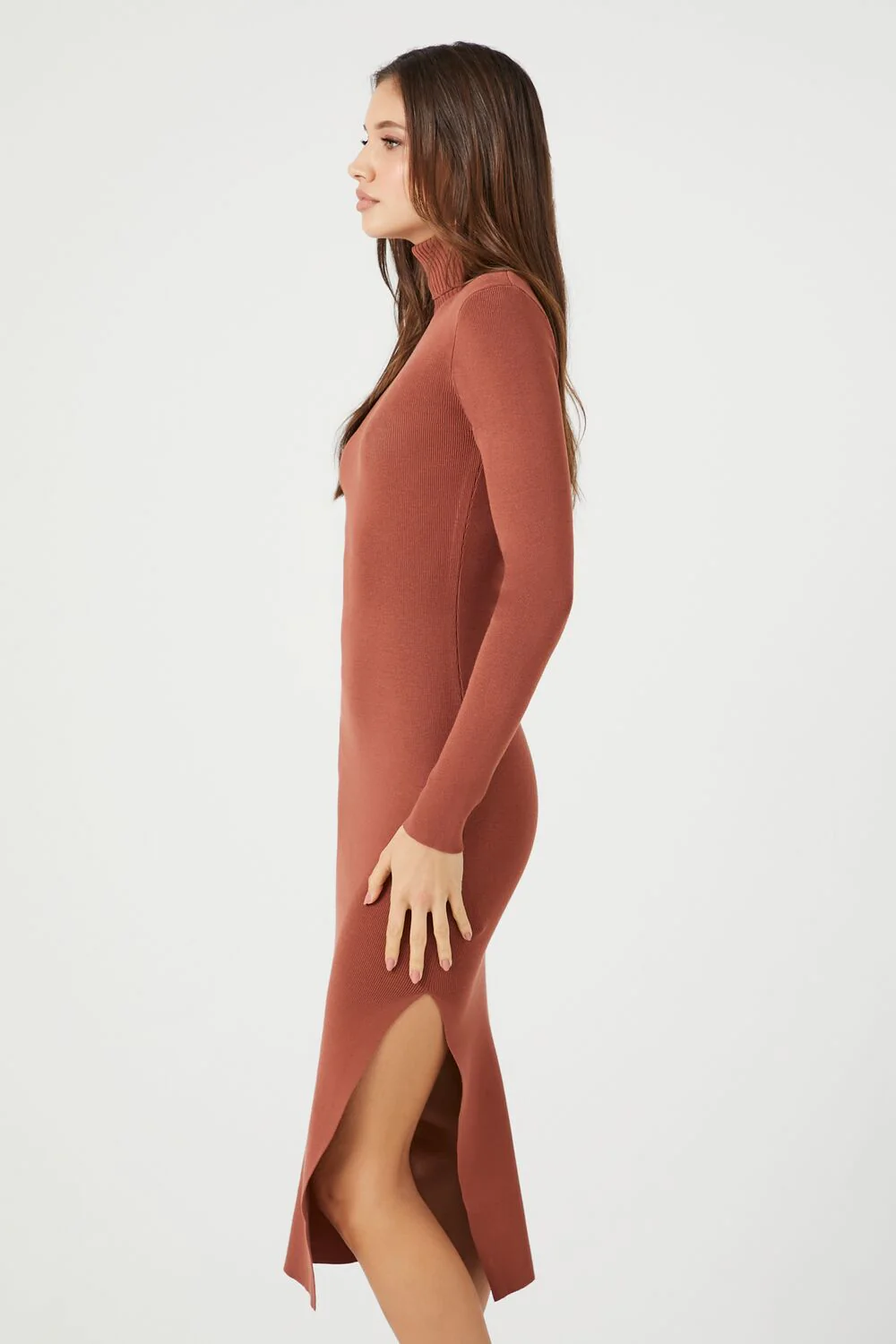 Turtleneck Midi Sweater Dress - Image 3