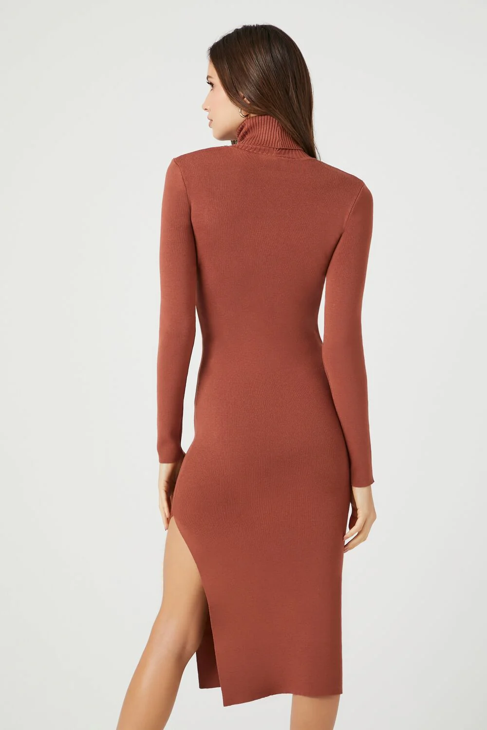 Turtleneck Midi Sweater Dress - Image 4