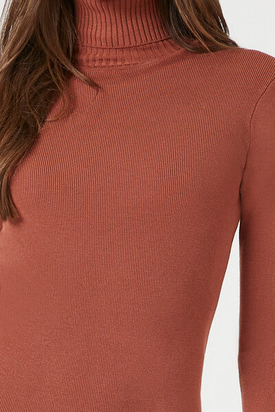 Turtleneck Midi Sweater Dress - Image 5