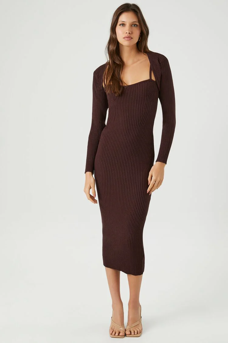 Midi Dress & Shrug Sweater Set - Image 6