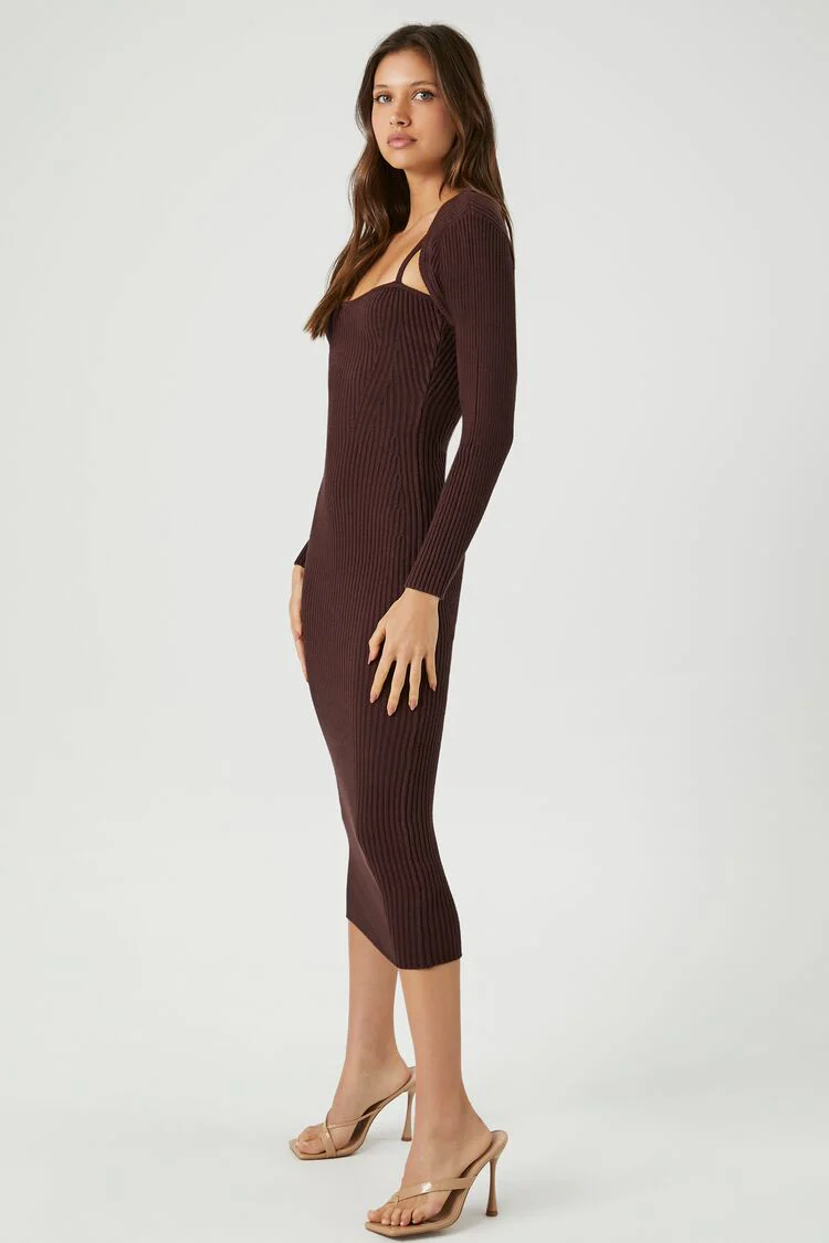 Midi Dress & Shrug Sweater Set - Image 7