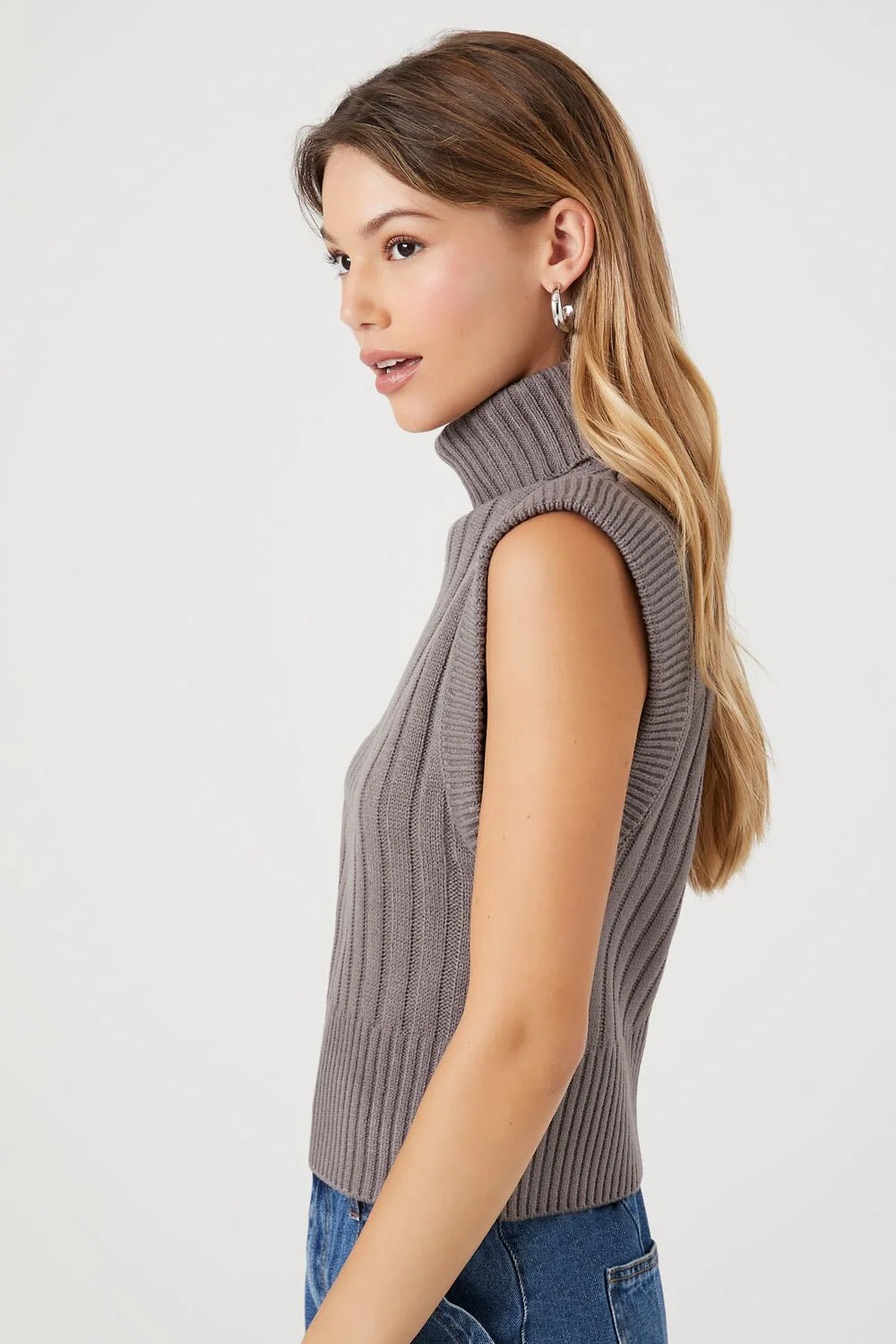 Sweater-Knit Turtleneck Top - Image 2