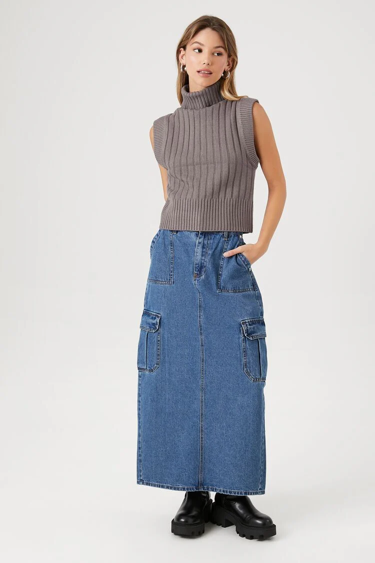 Sweater-Knit Turtleneck Top - Image 4