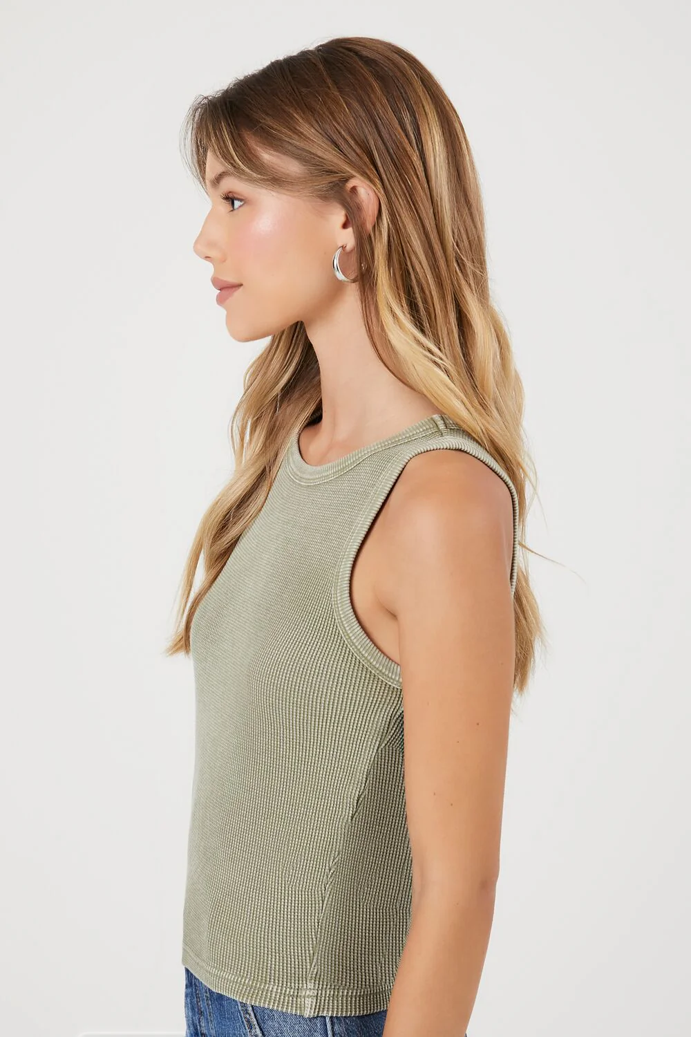 Mineral Wash Waffle Knit Tank Top - Image 12