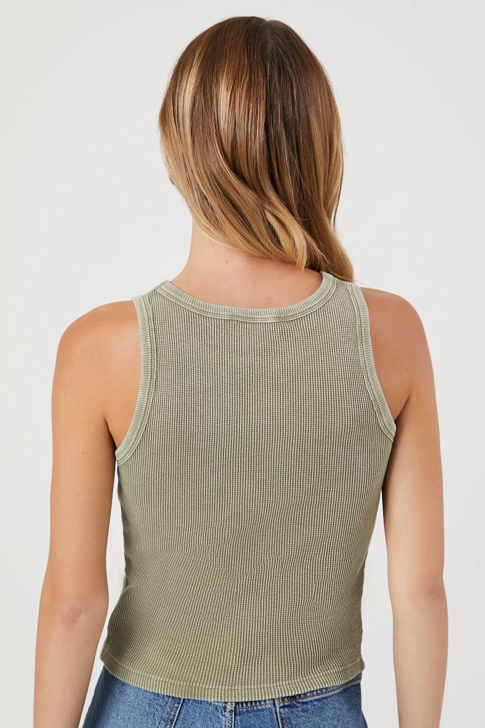 Mineral Wash Waffle Knit Tank Top - Image 13