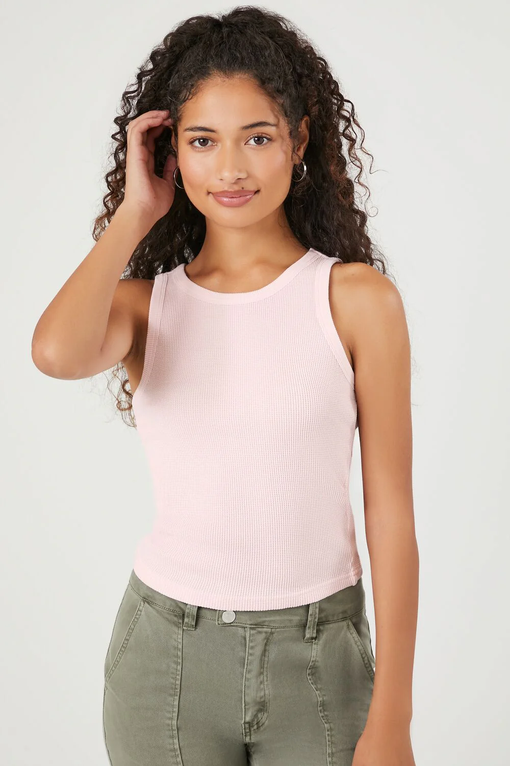 Mineral Wash Waffle Knit Tank Top - Image 26