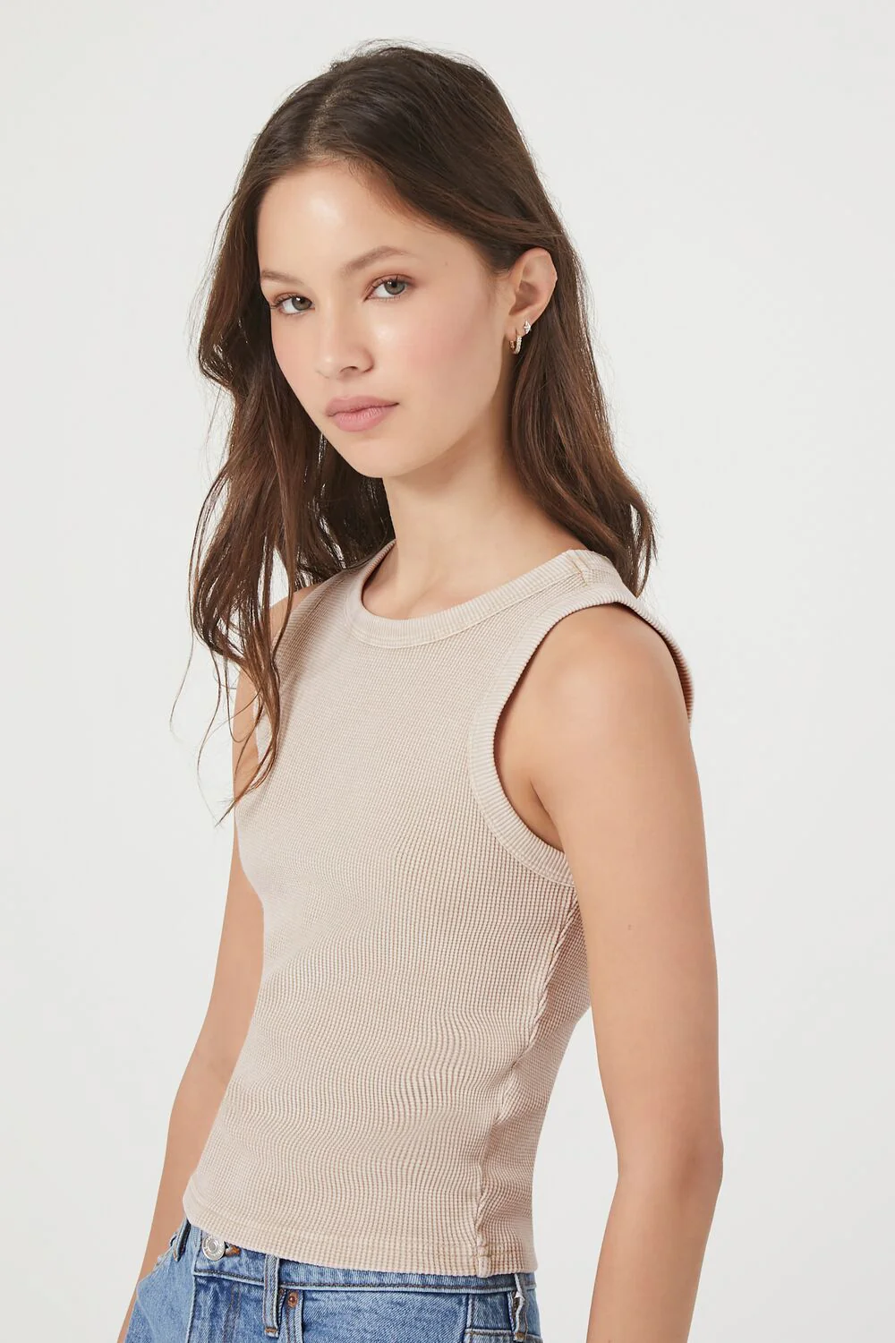 Mineral Wash Waffle Knit Tank Top - Image 32