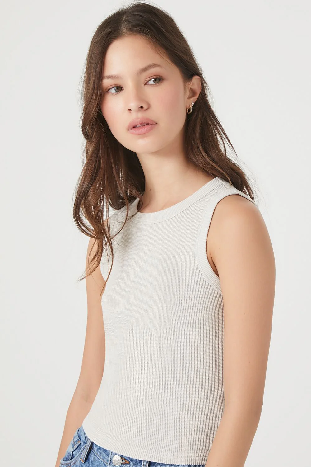 Mineral Wash Waffle Knit Tank Top - Image 37