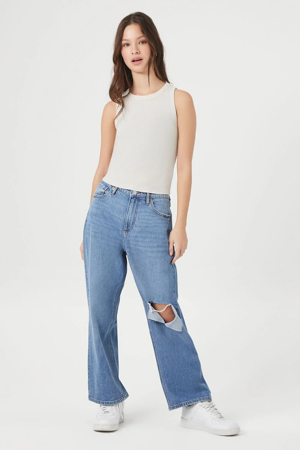 Mineral Wash Waffle Knit Tank Top - Image 39