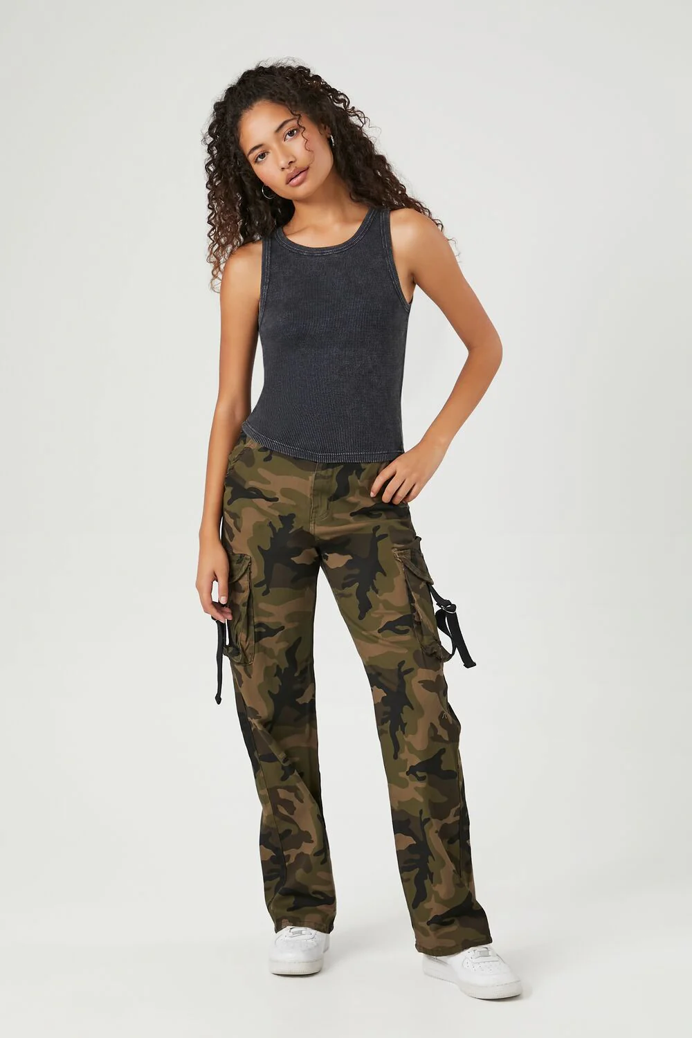 Mineral Wash Waffle Knit Tank Top - Image 4